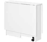 HOMCOM Tavolo Allungabile 4-6 Persone Ruote e Ripiani 140x75x74cm Rovere e Nero