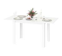 HOMCOM Tavolo Allungabile Moderno per 4-6 Persone 120-160x80x78 cm Bianco