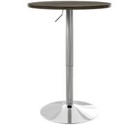 HOMCOM Tavolo Alto con Altezza Regolabile, Piano Girevole a 360° e Base Acciaio