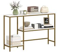 HOMCOM Tavolo console 120cm console ingresso 3 livelli Bianco Oro