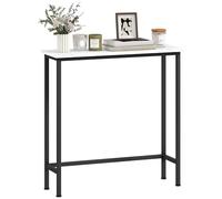 HOMCOM Tavolo Consolle Moderno da Ingresso Marmo 75x24x76cm Bianco e Nero