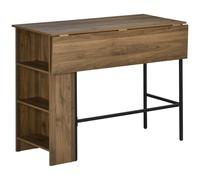 HOMCOM Tavolo da bar allungabile con 3 ripiani portaoggetti 120x76x91,4 cm