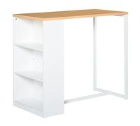 HOMCOM tavolo da Bar bistrot con 3 ripiani per cucina da pranzo antirollio