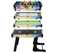 HOMCOM Tavolo da Gioco 4 in 1 Tavolo Ping Pong Pieghevole Multicolore