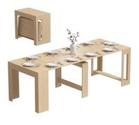 HOMCOM Tavolo da Pranzo Allungabile 48-240x90cm per 10 Marrone Chiaro