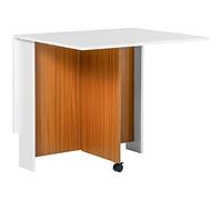HOMCOM Tavolo da Pranzo Allungabile Design Moderno con Ruote 120×80×73cm