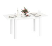 HOMCOM Tavolo da Pranzo Allungabile per 4-6 Persone 120-160x80x78 cm Bianco