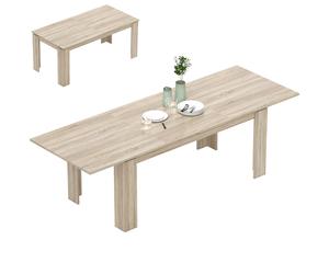 HOMCOM Tavolo da pranzo estendibile, da 180 a 260 cm, per 6-10 persone, in legno Aosom Italy