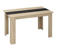 HOMCOM Tavolo da Pranzo per 4-6 Persone, Tavolo da Cucina Moderno in Legno, 120x69x75 cm, Colore Nero e Legno
