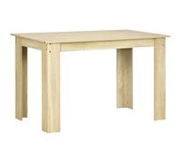 Homcom Tavolo da pranzo per 4-6 persone, Tavolo da cucina rettangolare, Stile moderno, per soggiorno, 120X69X75 cm