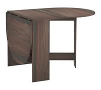 HOMCOM Tavolo da Pranzo Pieghevole Ovale Salvaspazio 163x80 cm Marrone
