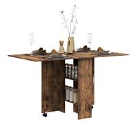 HOMCOM Tavolo da Pranzo Pieghevole per 6 Persone 140x75x74cm Marrone