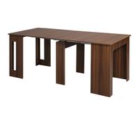 HOMCOM Tavolo da Pranzo Pieghevole Tavolo da Pranzo Allungabile Tavolo da Pranzo, mobile, design moderno, 180cm x 85cm x 75cm, Marrone
