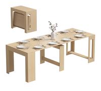 HOMCOM Tavolo da Pranzo Salvaspazio per 10 Persone, 48-240 cm