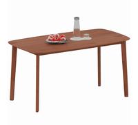 HOMCOM Tavolo da Pranzo, Stile Rustico, Superficie Laccata, Legno, 150 x 80 cm, Marrone Aosom Italy