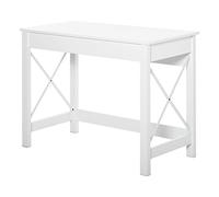 HOMCOM Tavolo da scrivania in stile moderno, facile da montare, tavolo per computer, per ufficio, camera da letto, studio, 105 x 50 x 76 cm, bianco