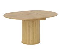 TAVOLINO HOMCOM IT83A-290V00ND - MDF e acciaio, 150x110x75cm, Estensibile da rotondo a ovale
