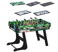 HOMCOM Tavolo Multigioco 6 in 1 in MDF, Resina e Acciaio Inox Multicolore