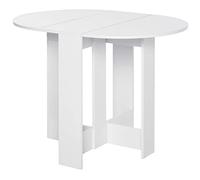 HOMCOM Tavolo Pieghevole da Pranzo Allungabile 104x76x73.7 cm Bianco
