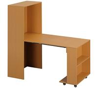 HOMCOM Tavolo Pieghevole Salvaspazio da Pranzo max 3 Persone per Spazi Limitati, Tavolo a Scomparsa in Truciolato e Acciaio, 75x144x144.5 cm, color Legno