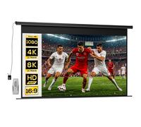 HOMCOM Telo per Proiettore 120" 16:9 Motorizzato con Telecomando