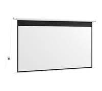 HOMCOM Telo per Proiettore 120" 16:9 Motorizzato con Telecomando, Fissaggio a Muro e Soffitto, Bianco Aosom Italy