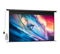 HOMCOM Telo per Proiettore 120" 16:9 Motorizzato con Telecomando, Fissaggio a Muro e Soffitto, Nero Aosom Italy