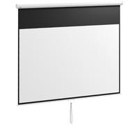 HOMCOM Telo per Proiettore 120" Rapporto 16:9, Fissaggio a Muro e Soffitto per Casa e Ufficio, Bianco Aosom Italy