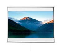 HOMCOM Telo per Proiettore da 100" Formato 4:3 ad Altezza Regolabile, Schermo da Proiezione in Tessuto e Metallo, 203x152 cm, Bianco e Nero