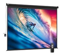 HOMCOM Schermo per Proiettore 120 Pollici Formato 4:3 Regolabile con Telecomando, Schermo di Proiezione Motorizzato Compatto, Installazione a Parete o Soffitto, 244x183 cm, Nero