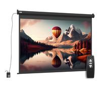 HOMCOM Telo per Proiettore Formato 4:3 con Telecomando Nero