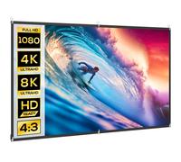 HOMCOM Telo Proiettore 16:9 HD 4K/8K Portatile, Antipiega e Lavabile