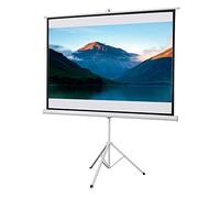 HOMCOM Telo Proiettore da 84 Pollici 4K HD Formato 4:3 con Treppiede Pieghevole e Altezza Regolabile, Schermo per Proiettore Portatile, Grandangolo di 160 Gradi, per Casa Home Cinema Esterno, Bianco