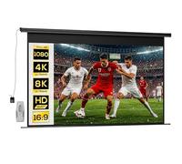 HOMCOM Telo Proiettore Motorizzato da 120 Pollici 4K HD Formato 16:9 Nero