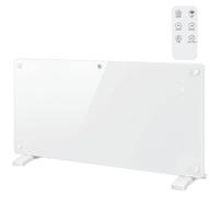 HOMCOM Termoconvettore Elettrica 2000W da Parete o Terra con Timer, Bianco