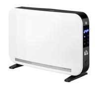 HOMCOM Termosifone Elettrico a 3 Modalità con Timer e Termostato, in Acciaio e Plastica, 60x18.5x39.5 cm, Bianco e Nero