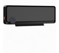 HOMCOM Stufa Elettrica Basso Consumo da Parete a 3 Modalità, Nero | PTC Termosifone Elettrico, Timer 12h, Oscillazione 30°, Telecomando, in PP e PA, 56x18.5x11.7 cm