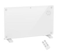 HOMCOM Termosifone Elettrico Parete o Pavimento Display LED 1500W Bianco | Riscaldatore elettrico, convettore in vetro, timer 24h o settimanale, termostato, telecomando.
