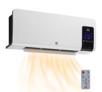 HOMCOM Termoventilatore da Parete con Timer 12h e 2 Modalità di Riscaldamento
