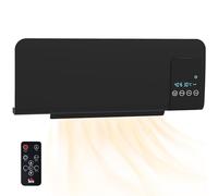 HOMCOM Termoventilatore da Parete Oscillatorio per Casa e Ufficio con Timer 12h e 2 Modalità di Riscaldamento, 54.5x12x21.5 cm, Nero