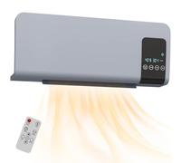 HOMCOM Termoventilatore Oscillatorio per Casa e Ufficio con Timer 12h e 2 Modalità di Riscaldamento, Riscaldatore Elettrico in ABS per Soggiorno e Salotto, 54.5x12x21.5 cm, Grigio