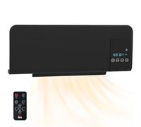 HOMCOM Termoventilatore Oscillatorio Timer 12h 2000W 54.5x12x21.5 cm Nero | per Casa Ufficio, 2 Modalità Riscaldamento, PTC Stufa Elettrica Basso Consumo, Telecomando, Soggiorno Salotto
