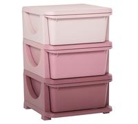 Torre portaoggetti per bambini HOMCOM con 3 cassetti + 3 anni 37x37x56,5cm
