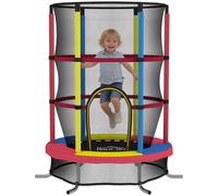 HOMCOM Trampolino per Bambini 3-6 Anni con Rete di Sicurezza Ø160x190 cm