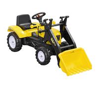 Homcom Trattore a pedali per bambini 3 anni Pala anteriore 114X41X52 cm Giallo