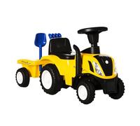 HOMCOM Trattore Giocattolo per Bambini Cavalcabile 91x29x44cm Giallo