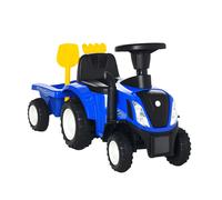 HOMCOM Trattore per Bambini Cavalcabile con Rimorchio Età 12-36 Mesi Blu