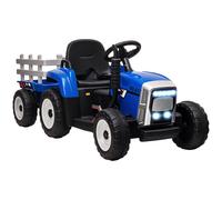 HOMCOM Trattore per Bambini Elettrico 12V con Rimorchio e Telecomando