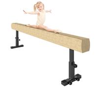 HOMCOM Trave Ginnastica Artistica Altezza Regolabile e Ruote 226x31x59cm