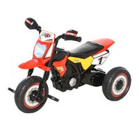 HOMCOM Triciclo per Bambini con Effetti Musicali e Luminosi e Vano Portaoggetti Rosso